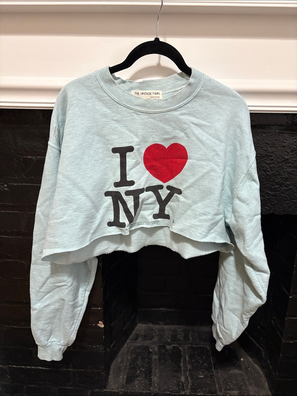 The Vintage Twin I Love New York Cropped Sweatshirt